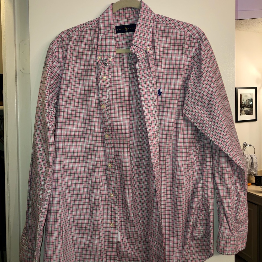 Pink Checkered Ralph Lauren button down